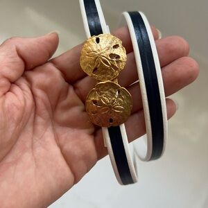 Vintage Jeannie Bouchever SandDollar Seashell themed Adjustable Belt (xs-s)